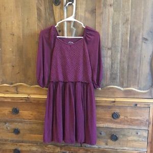 Art Class Baby Doll Dress Maroon Children’s Extra Large